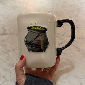 Rae Dunn White and Black Cauldron Mug - Polyjuice Potion